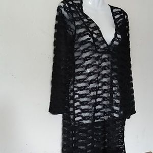 😍New J Valdi Black Beach  Coverup  S.Small
